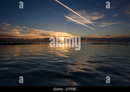 Sonnenaufgang am Cronulla Felsenbad Stockfoto