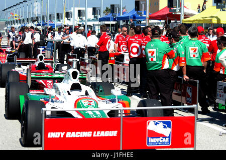 Indy racing Miami Homestead Speedway Rennwagen Stockfoto
