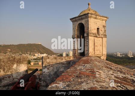 San Felipe de Barajas Castle - Cartagena Kolumbien Stockfoto