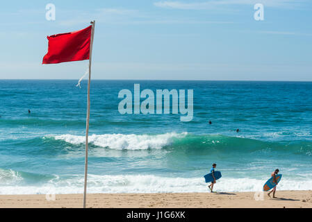 Praia Grande, Sintra, Portugal. Stockfoto