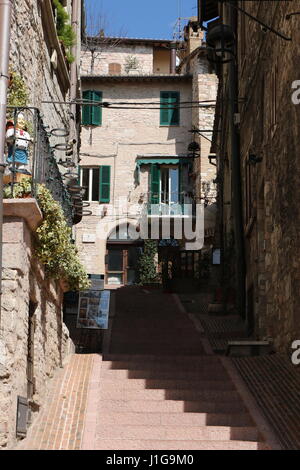 Hinter der Straßen von Assisi Stockfoto