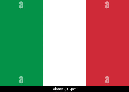 Abbildung der nationalen Flagge Italiens Stockfoto