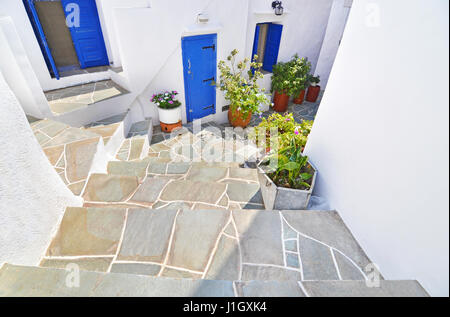 traditionelles Haus in Apollonia Sifnos Griechenland Stockfoto