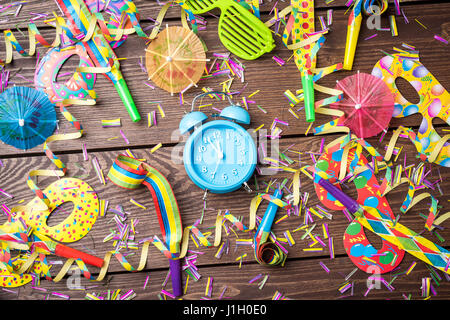 Silvester Feier Hintergrund Stockfoto