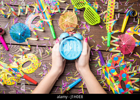 Silvester Feier Hintergrund Stockfoto