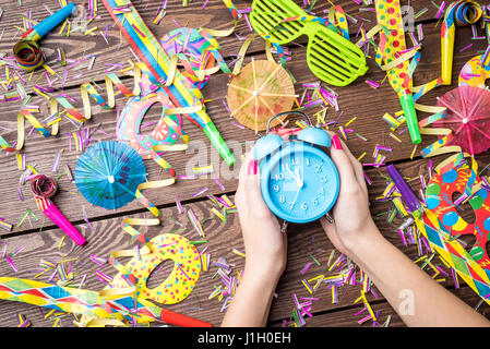 Silvester Feier Hintergrund Stockfoto