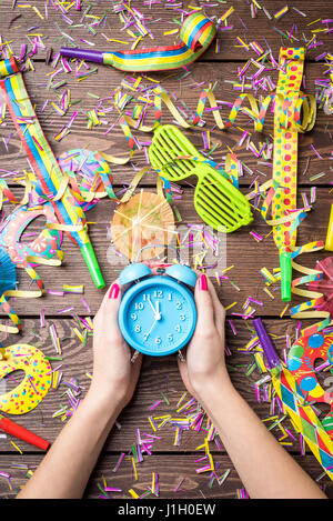 Silvester Feier Hintergrund Stockfoto