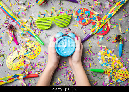 Silvester Feier Hintergrund Stockfoto