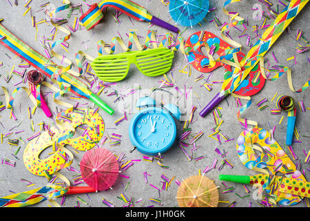 Silvester Feier Hintergrund Stockfoto