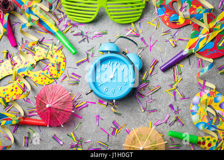 Silvester Feier Hintergrund Stockfoto