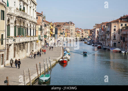 Fondamenta Cannaregio, Venedig, Veneto, Italien Stockfoto