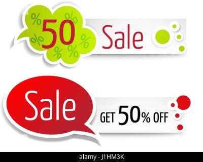 Satz von super Verkauf horizontale Banner mit Platz für Ihren Text. Vektor-illustration Stock Vektor