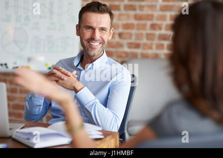 Vorstellungsgespräch im Unternehmen Stockfoto