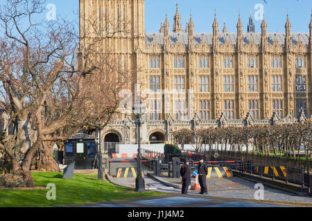 Wachleute auf Pflicht, Houses of Parliament, London, England Stockfoto