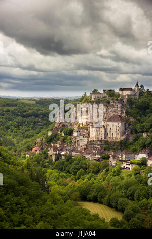 Rocamadour, ein französisches Dorf im Südwesten Frankreichs. Stockfoto