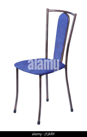 Blauer Stuhl isoliert Stockfoto