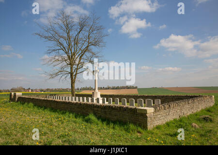 Gauche Holz CWGC Friedhof, Frankreich Stockfoto