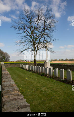 Gauche Holz CWGC Friedhof, Frankreich Stockfoto