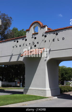 Haupttor, ehemalige Air Force Base Hamilton Feld, Novato, Kalifornien Stockfoto