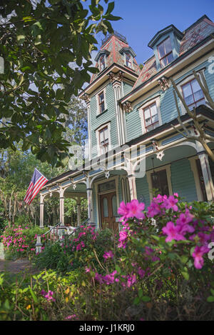 Bed Breakfast in & Altstadt in Gainesville, Florida.  Die Magnolia Plantation 1885. Stockfoto