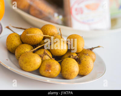 Nahaufnahme der Longan-Frucht Stockfoto