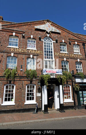 Kings Arme Royal Hotel, Bridge Street, Godalming, Surrey, England Stockfoto