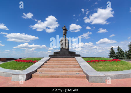 Nischni Nowgorod, Russland, 20. Juli 2013, Valery Chkalov Denkmal Stockfoto