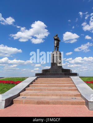 Nischni Nowgorod, Russland, 20. Juli 2013, Valery Chkalov Denkmal Stockfoto