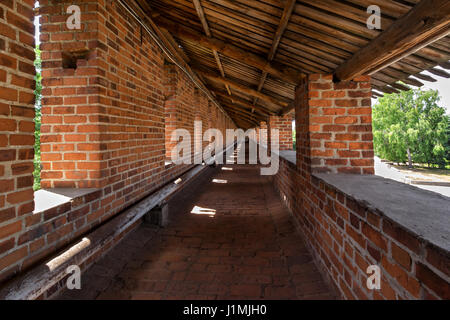 Nischni Nowgorod, Russland, 20. Juli 2013, die Passagen über die Mauer des Kremls Stockfoto