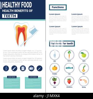 Gesunde Ernährung-Infografiken-Produkte mit Vitaminen und Mineralien, Gesundheit-Ernährung-Lifestyle-Konzept Stock Vektor