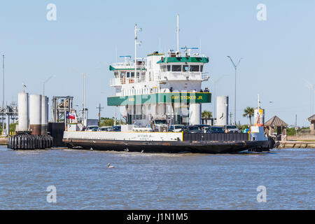 Ray Stoker Jr Galveston-Bolivar Fähre in Galveston Bay Stockfoto