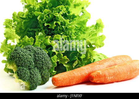 Buntes Gemüse, grünen und Orangen Stockfoto