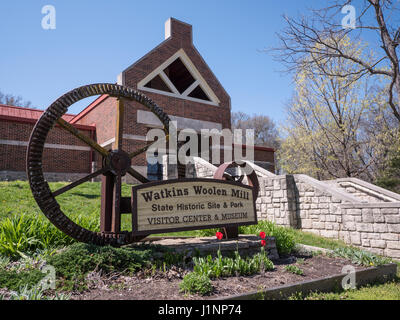 Watkins Woolen Mill staatliche historische Website, Missouri. Stockfoto