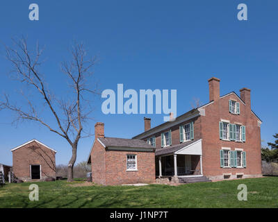 Watkins Zuhause, Watkins Woolen Mill State Historic Site, Missouri. Stockfoto