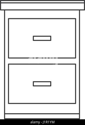 CAB-Dateien Papier Dokumente Gliederung Stock Vektor