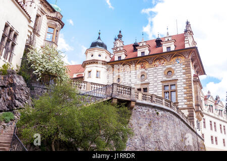 Prag die Burg Pruhonice mit einem großen Park befindet sich in der Nähe von Prag, Tschechische Republik Stockfoto