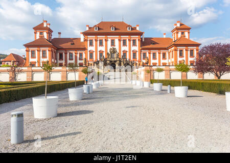 Barocke Schloss Troja, Prag, Tschechische Republik, Europa Stockfoto