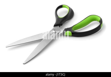 Schere, isoliert auf weiss Stockfoto