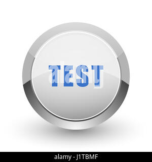 Test Chrome Web und Smartphone apps Bordürenmuster Runde glänzende Symbol. Stockfoto