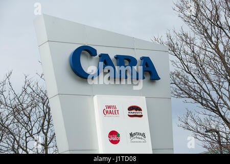 Ein Logo Zeichen außerhalb der Hauptsitz der Cara Operations Ltd. in Vaughan, Ontario, Kanada, am 16. April 2017. Stockfoto