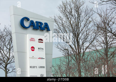 Ein Logo Zeichen außerhalb der Hauptsitz der Cara Operations Ltd. in Vaughan, Ontario, Kanada, am 16. April 2017. Stockfoto