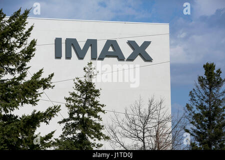 Ein Logo Zeichen außerhalb der Sitz der IMAX Corporation in Mississauga, Ontario, Kanada, am 16. April 2017. Stockfoto