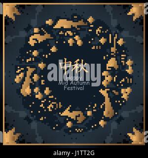 Vektor-Mond-Kaninchen von Mid-Autumn Festival. Übersetzung, Main: Mid-Autumn Festival (Chuseok) Stock Vektor