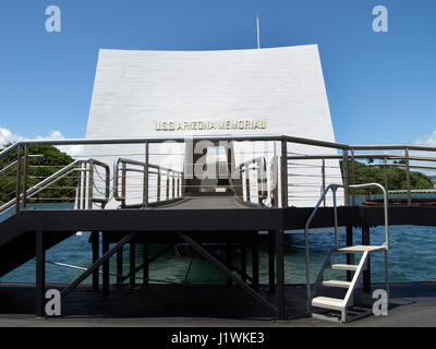 USS Arizona Memorial in Oahu Hawaii Pearl Harbour Stockfoto