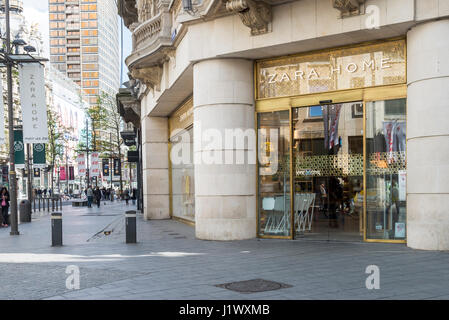 Zara Home Store an der Meir in Antwerpen Stockfoto