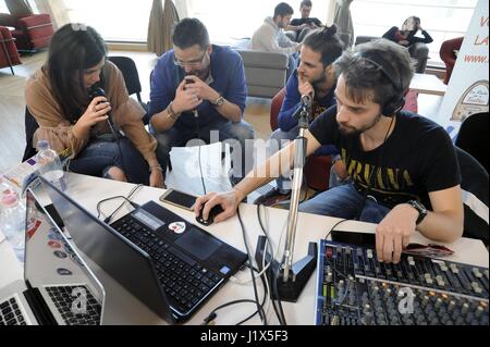 Radio City Milano, Treffen der nationalen und lokalen Radio in ganz Italien, internationale und Universität Sender zusätzlich viele Webradios, die im Netzwerk übertragen Stockfoto