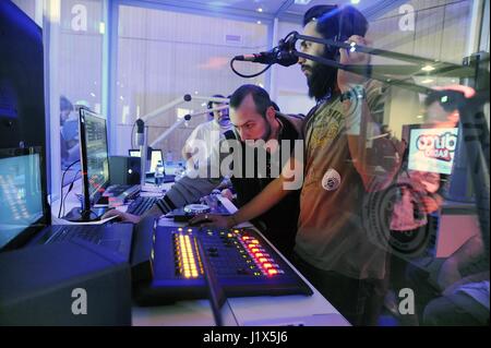 Radio City Milano, Treffen der nationalen und lokalen Radio in ganz Italien, internationale und Universität Sender zusätzlich viele Webradios, die im Netzwerk übertragen Stockfoto