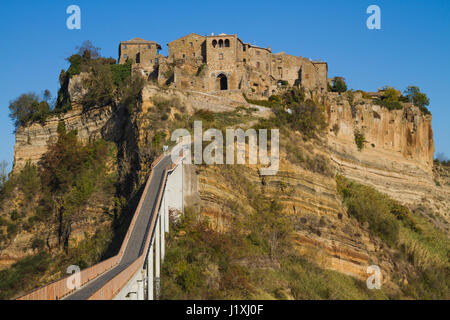 Civita od Bagnoregio, mittelalterliches Dorf in der Provinz Viterbo in Italien Stockfoto