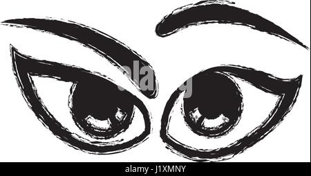 Cartoon-Augen-Ausdruck Stock Vektor