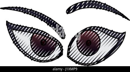 Cartoon-Augen-Ausdruck Stock Vektor